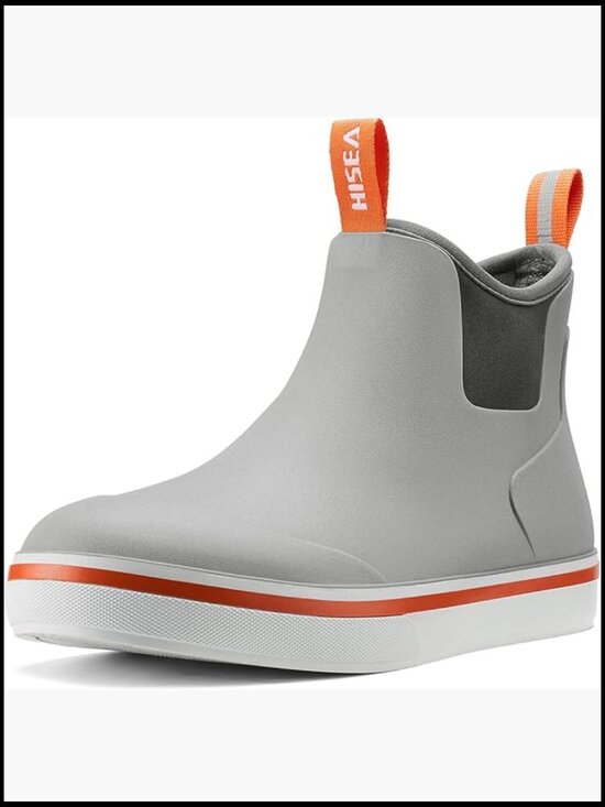 Waterproof Ankle Rain Boots with Pull Straps Non-Slip Rubber Sole Men\'s Chelsea main image 5